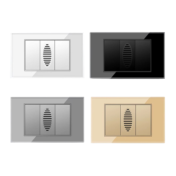 Campainha Conjunto Acabamento Premium Painel Em Vidro Tipo Ding Dong Alta Qualidade