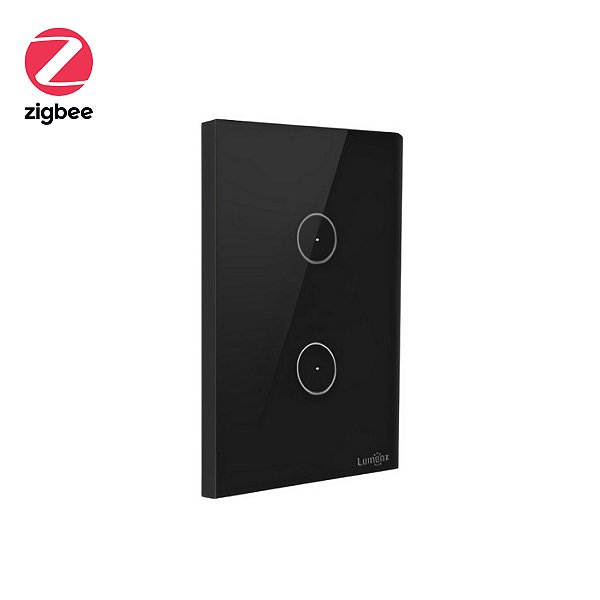 Interruptor Touch Tok Glass 2 Botões Zigbee 4x2 Lumenx