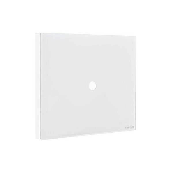Placa com Furo Central Glass 4x4 Lumenx