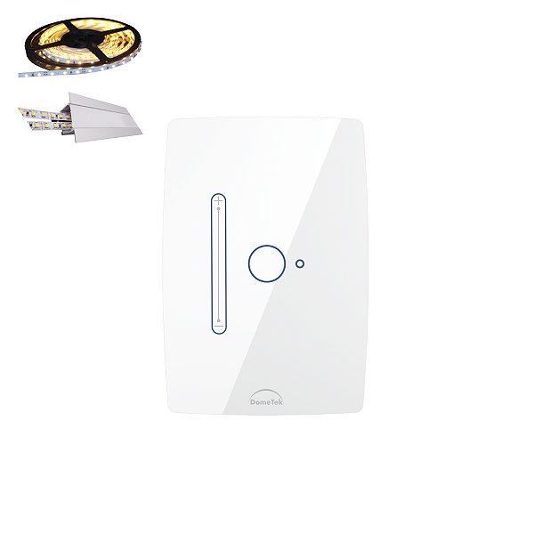 Interruptor Dimmer Wi-fi Touch para Fita LED 1 Botão 4x2 Dometek