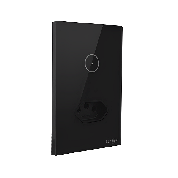 Interruptor Touch 1 Botão com Tomada Lumenx 4x2