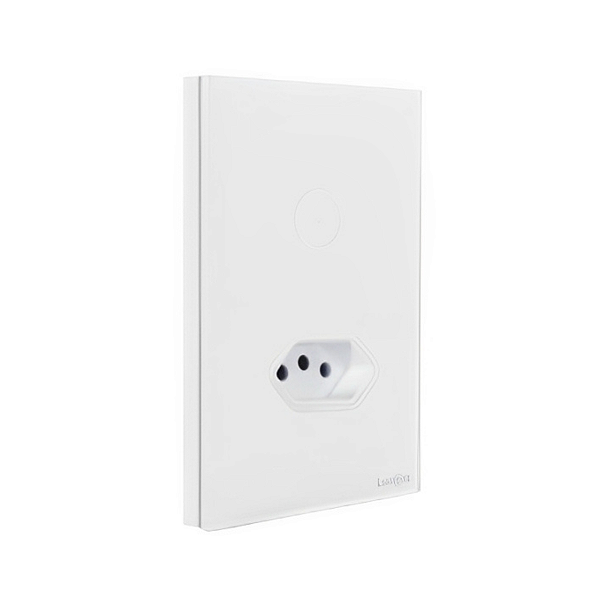 Interruptor Wi-fi Touch 1 Botão com Tomada 4x2 Lumenx