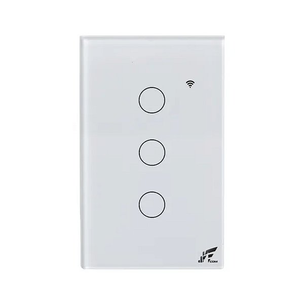 Interruptor Inteligente Wifi 3 Botões Teclas Touch Tuya Smart Rf433mhz Alexa
