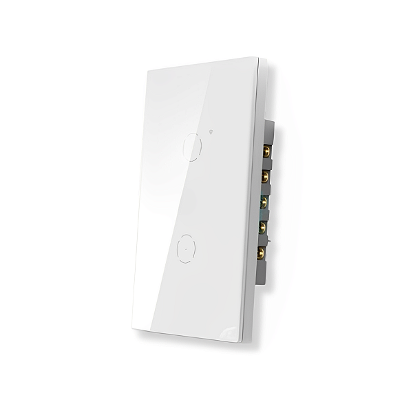 Interruptor Wifi Sem Neutro Tuya 2 Botões Rf433mhz Alexa