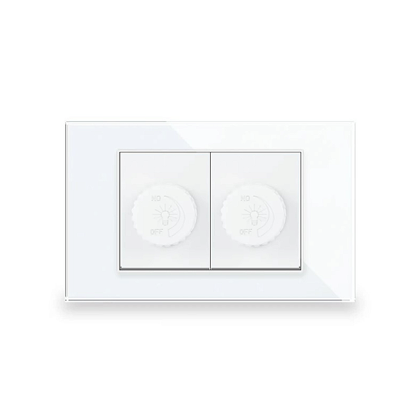 Interruptor Dimmer Duplo Painel De Vidro 4x2