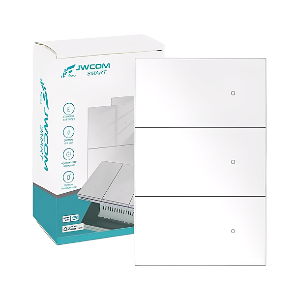 Interruptor Inteligente Tuya Zigbee 3 Canais Vidro Temperado
