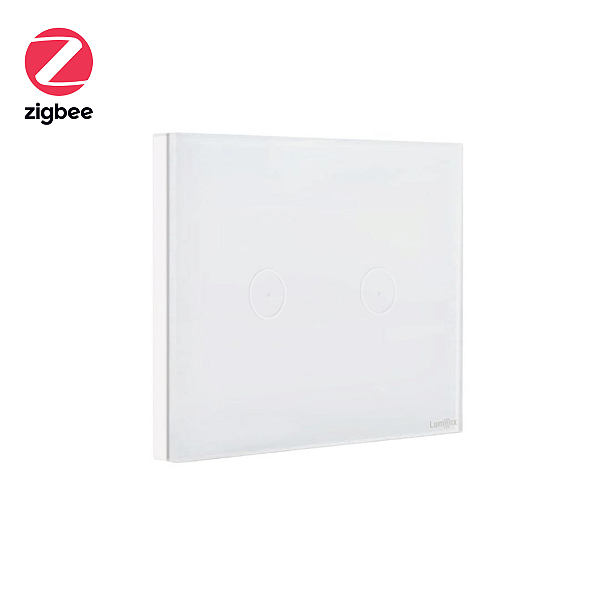 Interruptor Zigbee Touch Tok Glass 2 Botões 4x4 Lumenx