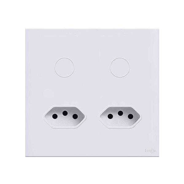 Interruptor Zigbee 2 Botões E 2 Tomadas 4x4 Lumenx