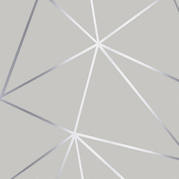 Papel De Parede 45cm x 5m Cinza Geométrico