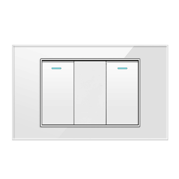 Interruptor 2 Botões Painel De Vidro 4x2