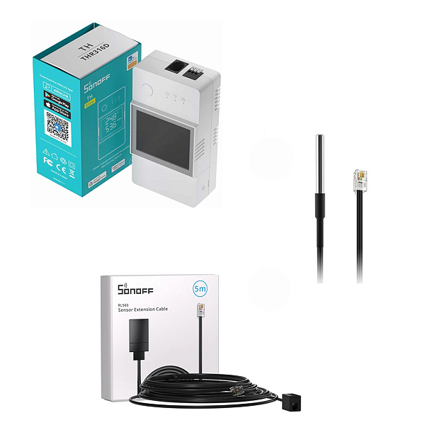 Sonoff Th16 Elite 16a Sensor De Temperatura E Extensão Rl560