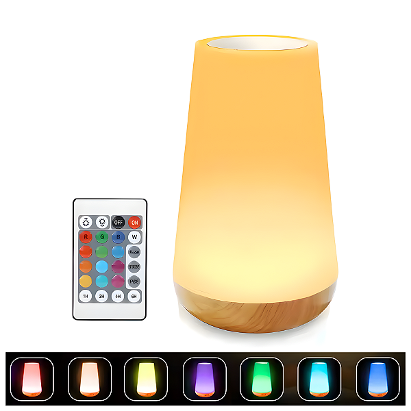 Luminária De Mesa Lumitouch 360 Sem Fio 13 Cores E Controle