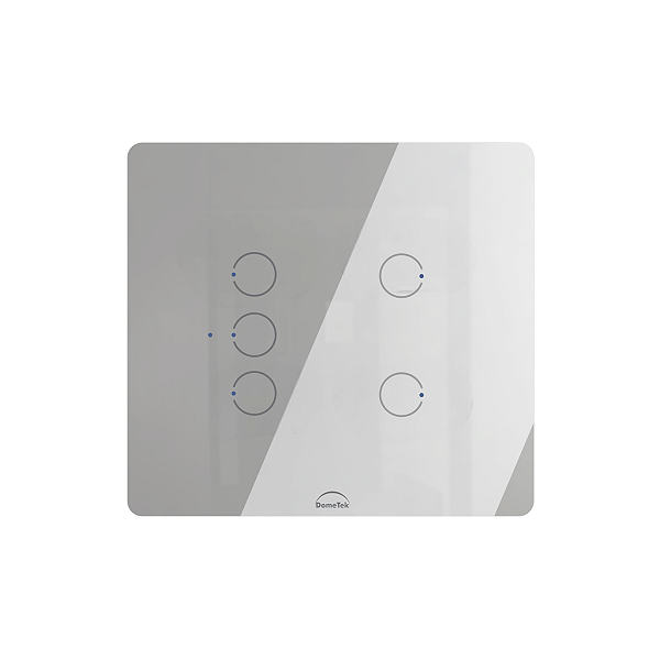 Interruptor Wifi Touch 5 Botões Linha Square 4x4 Dometek