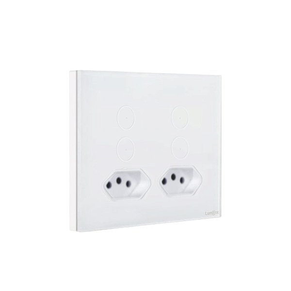 Interruptor Zigbee 4 Botões E Tomada Dupla 4x4 Lumenx