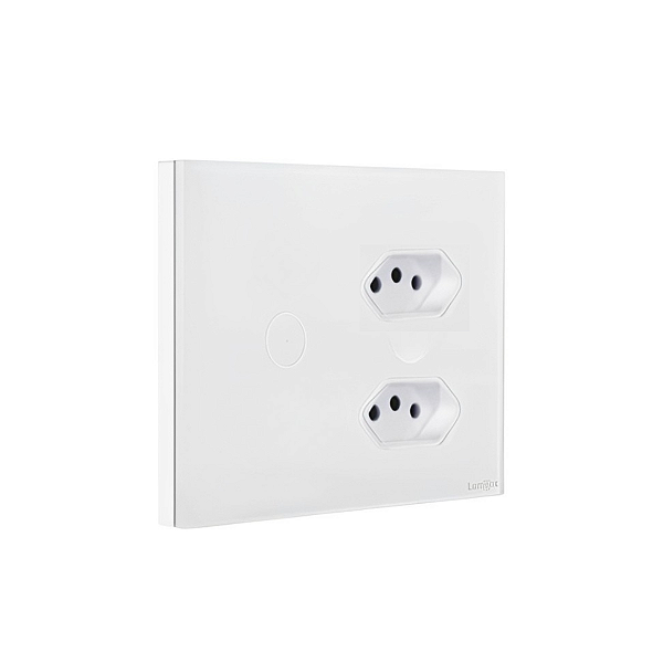 Interruptor Inteligente Wi-fi 1 Botão E 2 Tomadas 4x4 Lumenx