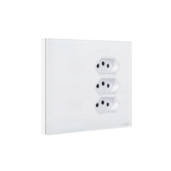Interruptor Inteligente Wi-fi 1 Botão E 3 Tomadas 4x4 Lumenx
