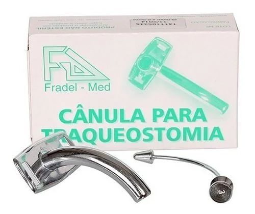 CÂNULA PARA TRAQUEOSTOMIA SEM BALÃO METAL STANDARD MÉDIA - FRADEL