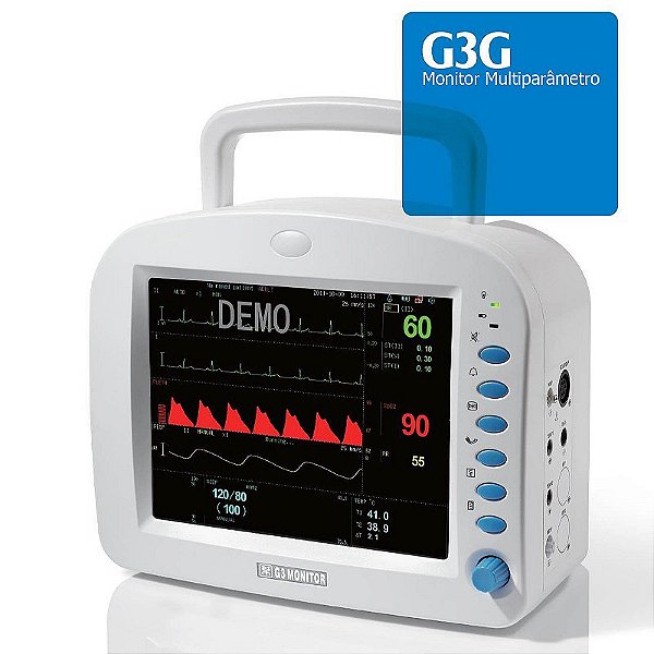 MONITOR MULTIPARAMETRICO 10.4 " COMPLETO (ECG.RESP.SPO2, PNI, P.I E CAPNOGRAFIA) - GENERAL MEDITECH