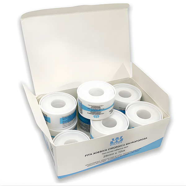 FITA ADESIVA CIRÚRGICA MICROPOROSA 25 X 10 WILTEX - CX.