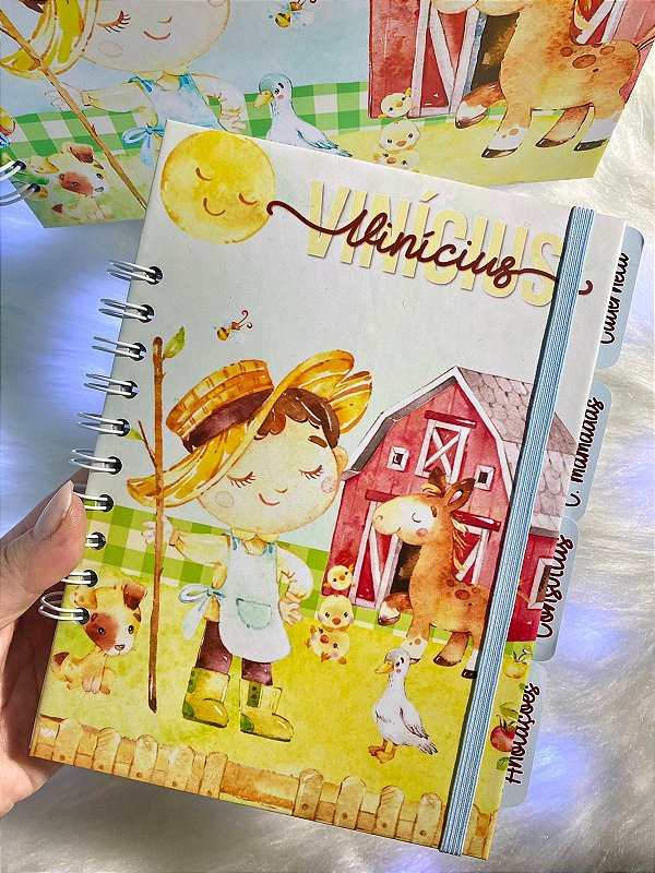 Caderneta de vacina Fazendinha - LUXO