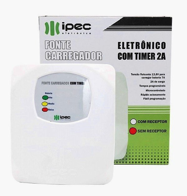 Fonte Carregador Eletrônico com Timer 2A IPEC