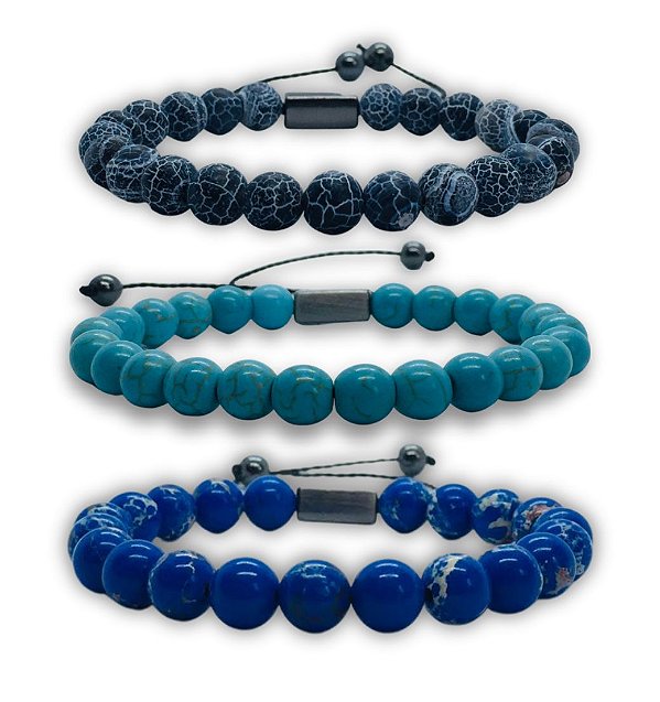 Combo em pedras naturais: Tons de azul