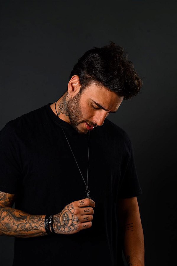 Combo caveira dupla + puls couro e colar