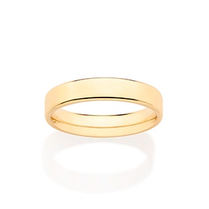 Aliança Lisa Banhada A Ouro 18k Rommanel 513463