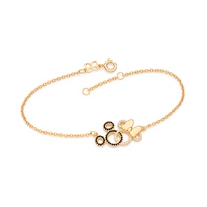 Pulseira Mickey E Minnie Entrelaçados Com Zircônias Rommanel