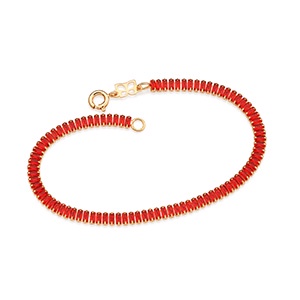 Pulseira riviera com 88 zircônias vermelhas Rommanel