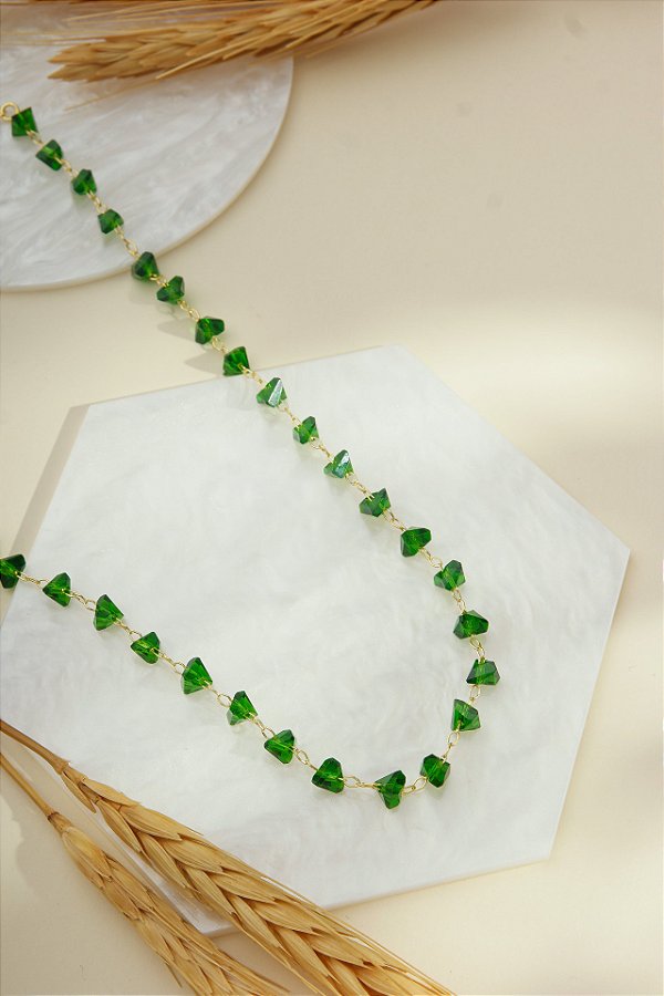 Cordão Cristal Verde