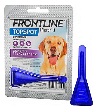 Antipulgas E Carrapatos Frontline Topspot P/ Cães 20 A 40kg Medicamento Remédio Pipeta Aplicável