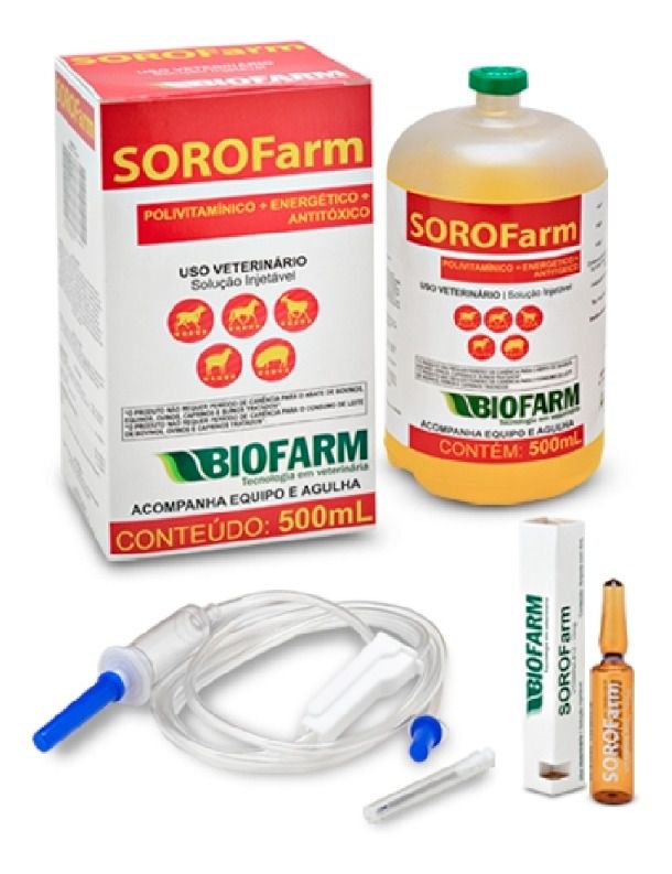 Composto Vitamínico Sorofarm Animais Fazenda - 500ml - Biofarm