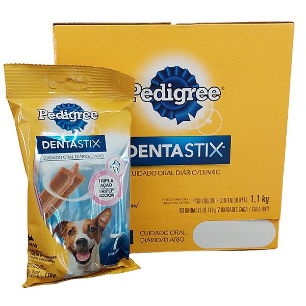 Petisco Dentastix® Cuidado Oral 110g para Cães - Caixa Fechada 10 Pacotes - Raças Pequenas Pedigree