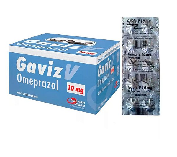 Gaviz V 10mg Omeprazol Para Cães e Gatos Com 10 Comprimidos Agener União