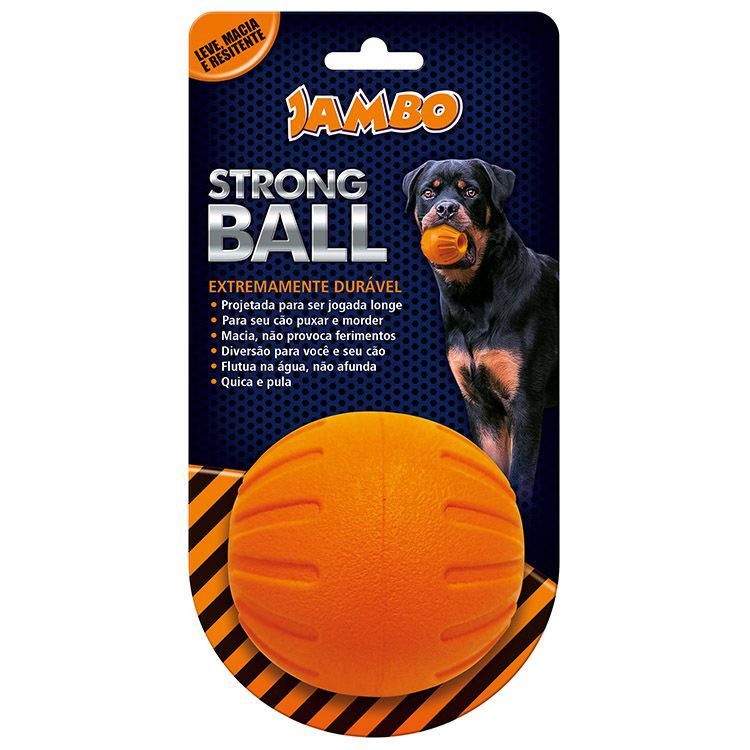 Brinquedo Mordedor Bola Strong Ball para Cães - Grande - Jambo Pet