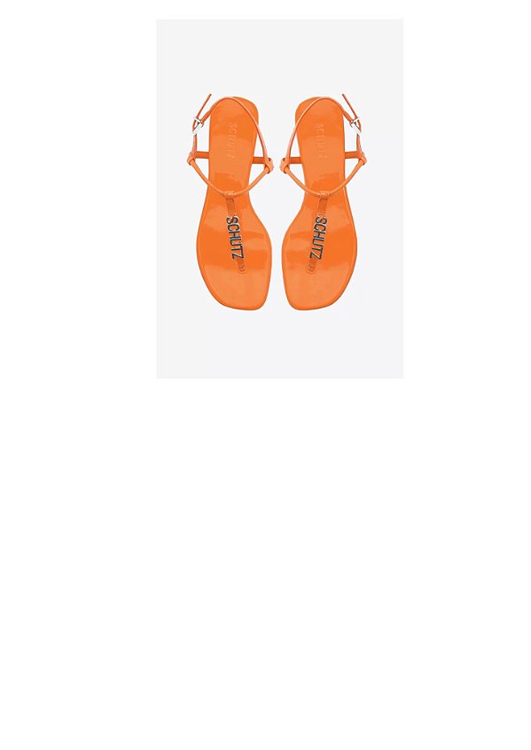 Sandalia Schutz Flat Crystal Minimal