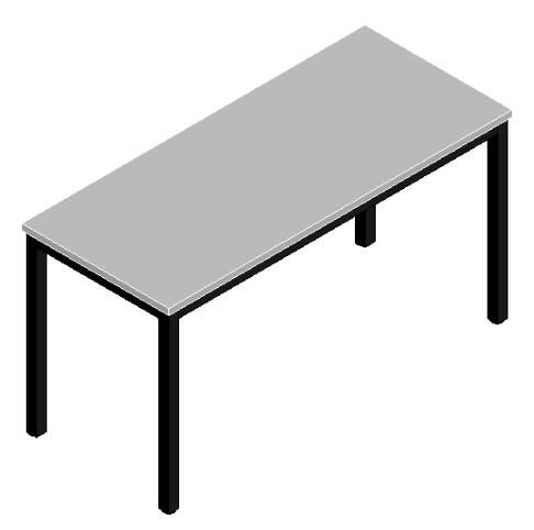 Mesa para Escritório Reta Pé Tubular 1,60 x 0,80 m 18 mm Refeitório