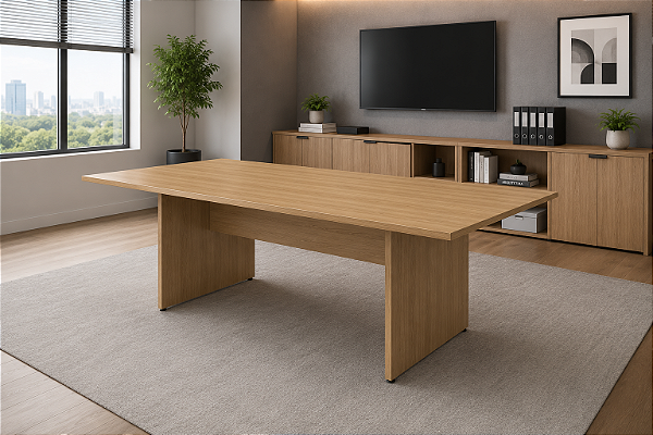 Mesa Sala de Reunião Retangular 2,00 x 1,20 x 0,75 m 40 mm Escritório Corporativo