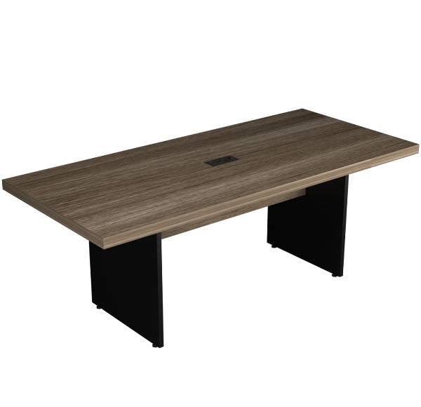 Mesa Sala de Reunião Retangular Com Caixa de Tomada 2,20 x 1,20 m 40 mm Escritório Corporativo