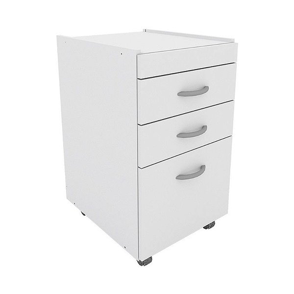 Gaveteiro Volante 2 Gavetas + 1 Gaveta Pasta Suspensa Home Office Móveis Escritório