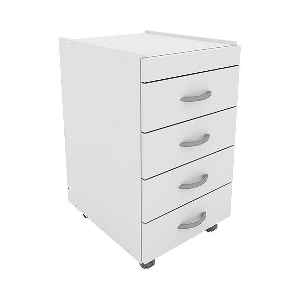 Gaveteiro Porquinho Volante 4 Gavetas Home Office Moveis Escritório 15 mm