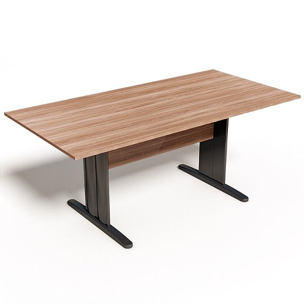 Mesa de Reunião Retangular 1,60 x 0,90 m Móveis Escritório Profissional Tampo 25 mm
