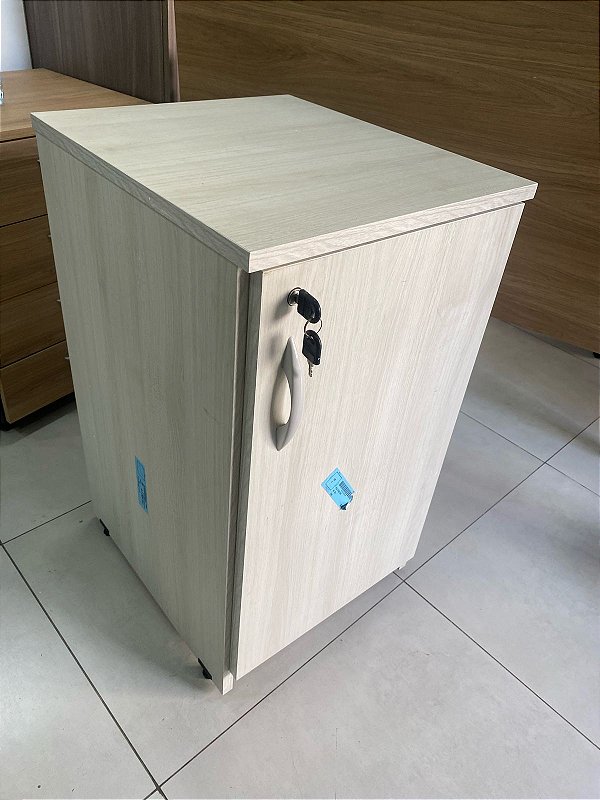 Armario Baixo 1 Porta Chave Cor Rovere Sereno