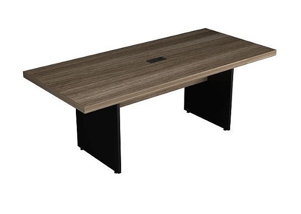 Mesa Sala de Reunião Retangular 2,00 x 0,90 x 0,75 m 40 mm Caixa de Tomada Escritório Corporativo