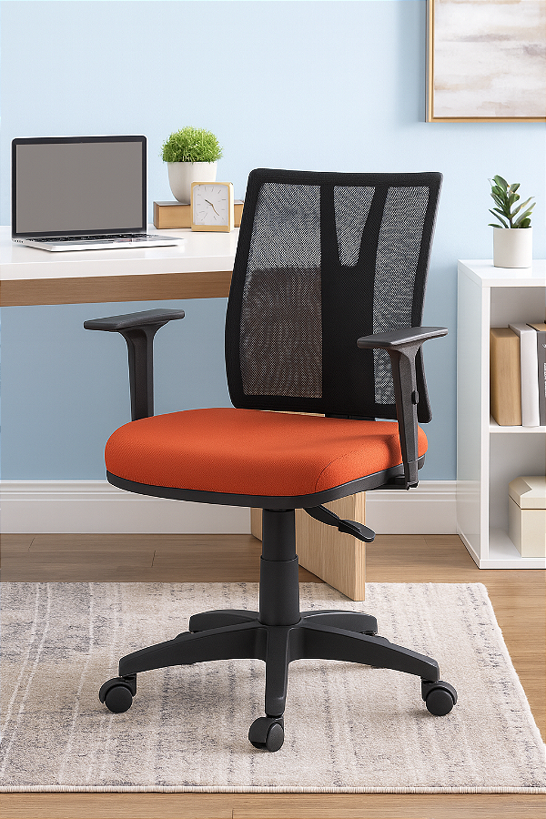 Cadeira Escritório Addit Executiva Giratória Ergonômica Braços Reguláveis Home Office Corporativa Laudo Ergonomico P/ NR17