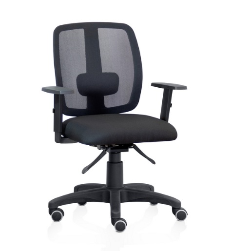 Cadeira Escritório Ergonomica Giratória Executiva Fox Braços Reguláveis Operativa Encosto Tela