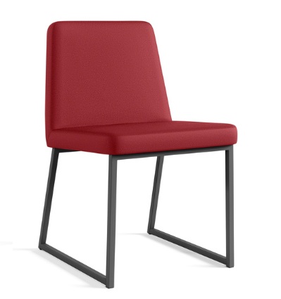 Poltrona Monique Design Base em Aço Recepção Escritório Corporativo Sala de Espera Modular