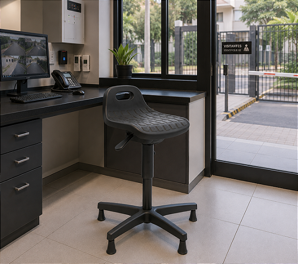 Cadeira Banco Industrial Semi Sentado Ergonômico