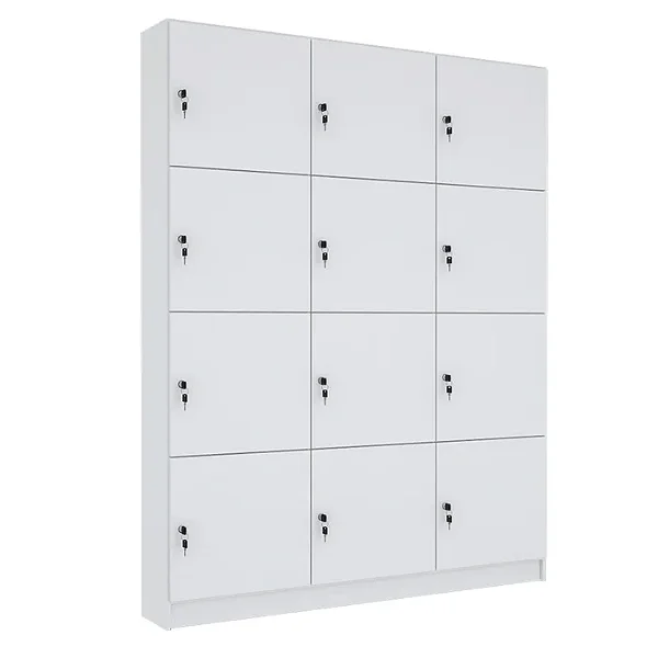 Armario Alta Locker Escaninho 12 Portas com Chaves L 1,19 x P 0,40 x A 1,59 m